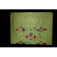 S H A H I T A J Pista Green with Morpankh Print Barati/Groom/Social Occasions Silk Pagdi Safa Turban or Pheta Cloth for Kids and Adults (CT960)