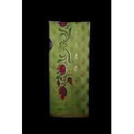 S H A H I T A J Pista Green with Morpankh Print Barati/Groom/Social Occasions Silk Pagdi Safa Turban or Pheta Cloth for Kids and Adults (CT960)-Pack of 1 (For Kids to Adults)