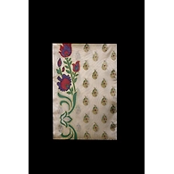 S H A H I T A J Off-White with Morpankh Print Barati/Groom/Social Occasions Silk Pagdi Safa Turban or Pheta Cloth for Kids and Adults (CT961)-Pack of 1 (For Kids to Adults)