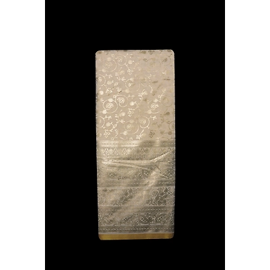 S H A H I T A J Chanderi Silk Silver Foil Barati/Groom/Social Occasions Silk Pagdi Safa Turban or Pheta Cloth for Kids and Adults (CT962)-Pack of 1 (For Kids to Adults)-2