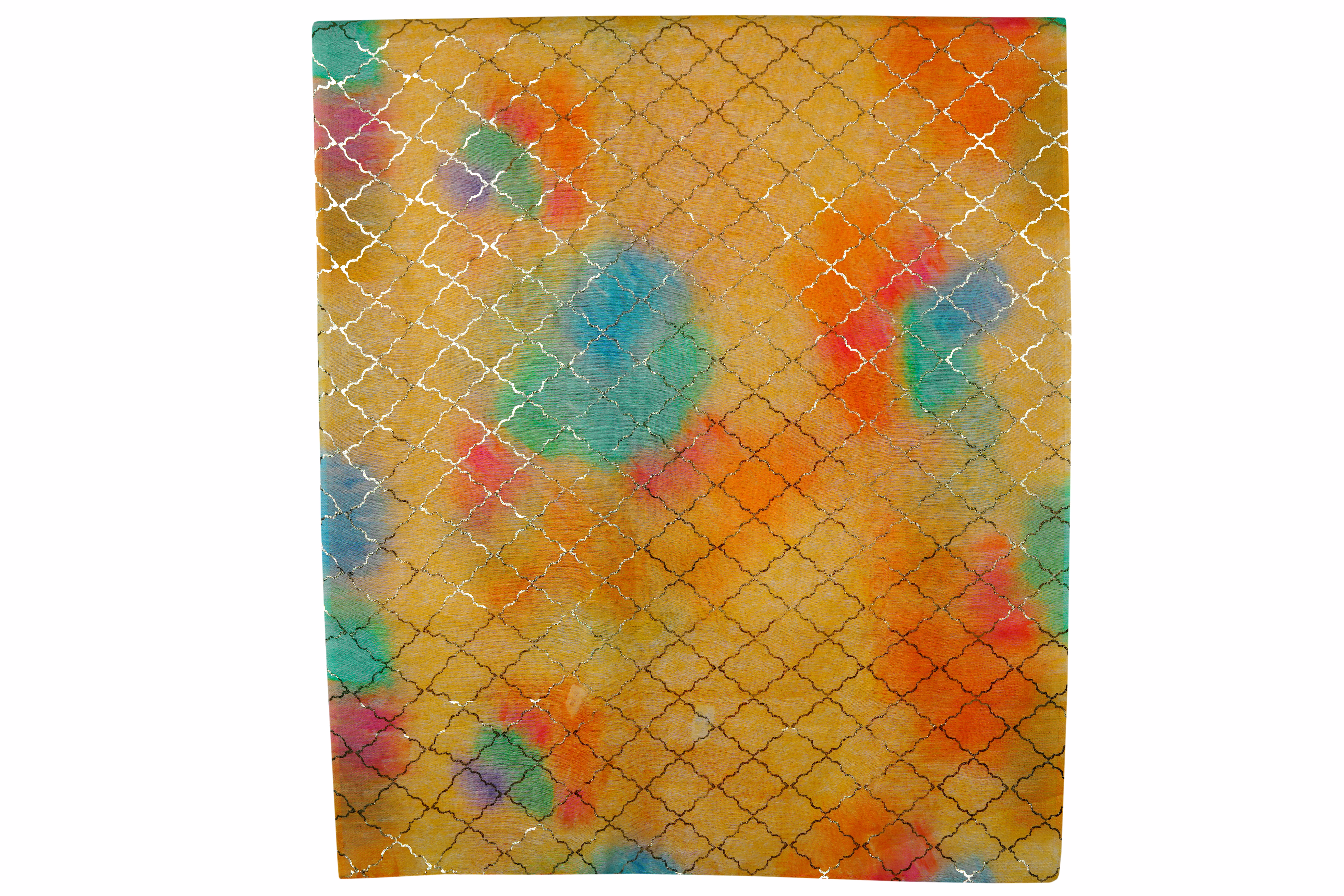 S H A H I T A J Shaded Golden Net Barati/Groom/Social Occasions Silk Pagdi Safa Turban or Pheta Cloth for Kids and Adults (CT966) image 2