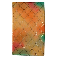 S H A H I T A J Shaded Golden Net Barati/Groom/Social Occasions Silk Pagdi Safa Turban or Pheta Cloth for Kids and Adults (CT966)-Pack of 1 (For Kids to Adults)
