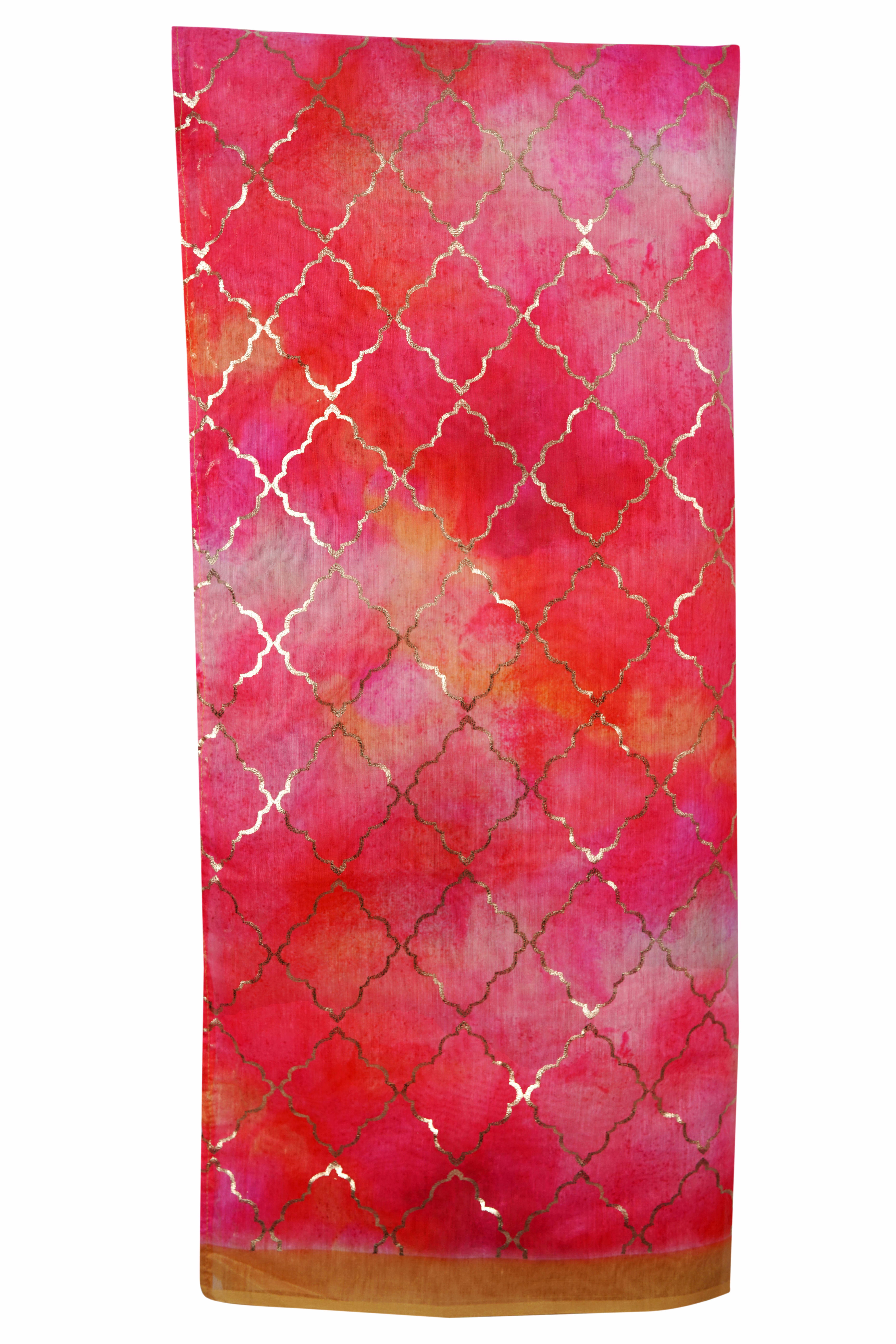 S H A H I T A J Shaded Red Net Barati/Groom/Social Occasions Silk Pagdi Safa Turban or Pheta Cloth for Kids and Adults (CT967) image 2