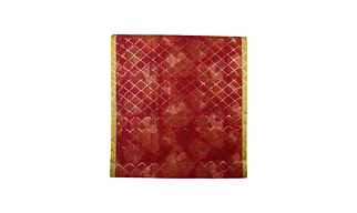 S H A H I T A J Shaded Rose Gold Net Barati/Groom/Social Occasions Silk Pagdi Safa Turban or Pheta Cloth for Kids and Adults (CT968)
