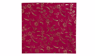 S H A H I T A J Lehariya Plain Floral Rani Golden Foil Silk Barati/Groom/Social Occasions Silk Pagdi Safa Turban or Pheta Cloth for Kids and Adults (CT969)