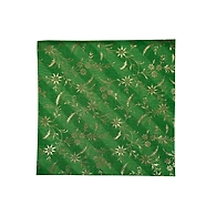 S H A H I T A J Lehariya Plain Floral Green Golden Foil Silk Barati/Groom/Social Occasions Silk Pagdi Safa Turban or Pheta Cloth for Kids and Adults (CT970)