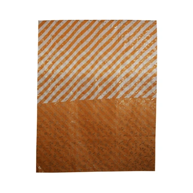 S H A H I T A J Lehariya Plain Floral Orange Golden Foil Silk Barati/Groom/Social Occasions Silk Pagdi Safa Turban or Pheta Cloth for Kids and Adults (CT971)-Pack of 3 (For Kids to Adults)-2