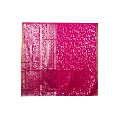 S H A H I T A J  Rani/Pink  Silk Barati/Groom/Social Occasions Silk Pagdi Safa Turban or Pheta Cloth for Kids and Adults (CT958)-ST2093__PACK1