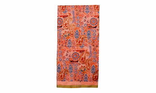 S H A H I T A J Peach Tear Drop Bandhej Silk Barati/Groom/Social Occasions Silk Pagdi Safa Turban or Pheta Cloth for Kids and Adults (CT978)