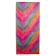 S H A H I T A J Multi-colored Shaded or Ombre Bandhej Silk Barati/Groom/Social Occasions Faux Silk or Faux Georgette Pagdi Safa Turban or Pheta Cloth for Kids and Adults (CT984)-Pack of 1 (For Kids to Adults)