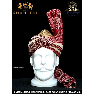 S H A H I T A J Pakistani Kulla Muslim Weddings and Social Occasions Double Colour Pagdi Safa or Turban for Kids and Adults (RT956)-RT956_21