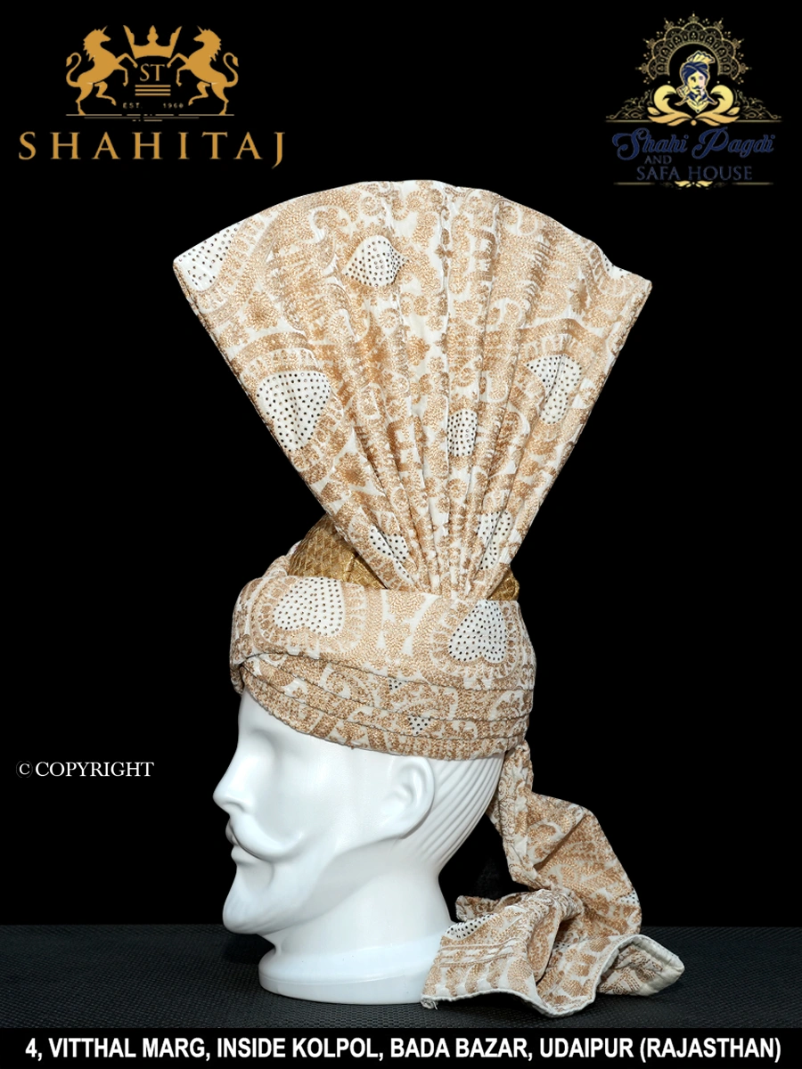 S H A H I T A J Pakistani Kulla Muslim Weddings and Social Occasions Double Colour Pagdi Safa or Turban for Kids and Adults (RT954)-21-4