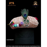 S H A H I T A J Traditional Rajasthani Multi-Colored Silk Krishna or Ganpati Bhagwan Pagdi Safa or Turban for God's Idol/Kids/Adults (RT564)