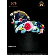 S H A H I T A J Traditional Rajasthani Multi-Colored Silk Vantma or Barmeri Krishna or Ganpati Bhagwan Pagdi Safa or Turban for God's Idol/Kids/Adults (RT558)