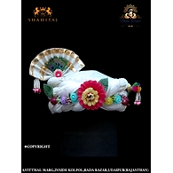 S H A H I T A J Traditional Rajasthani Multi-Colored Silk Vantma or Barmeri Krishna or Ganpati Bhagwan Pagdi Safa or Turban for God's Idol/Kids/Adults (RT559)