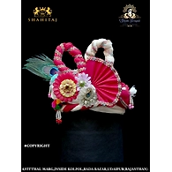 S H A H I T A J Traditional Rajasthani Multi-Colored Silk Krishna or Ganpati Bhagwan Pagdi Safa or Turban for God's Idol/Kids/Adults (RT567)
