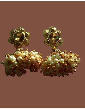 Traditional Golden Fancy Jhumke Earring