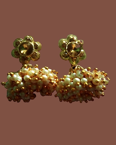Traditional Golden Fancy Jhumke Earring-WE00003