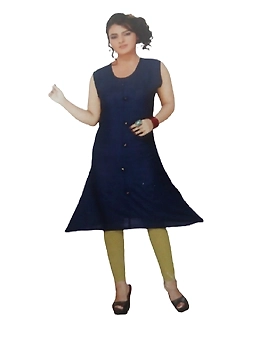 Knee Length Dress Frock Free Size