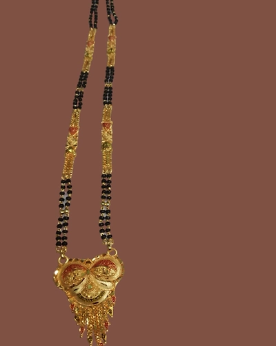 Chain Golden Black Mangal Sutra-WF00003