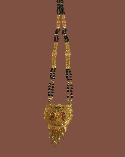 Latest Design chain golden Black Mangal Sutra-WF00002