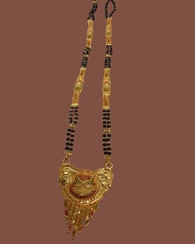 Traditional Black Golden Chain Mangalsutra-FM000001