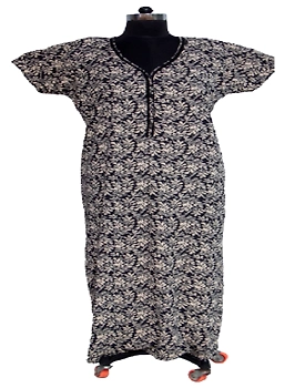 Printed V Neck Nighty
