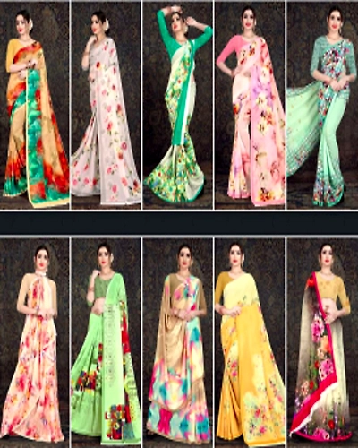SIMRAN KHADI COTTON PRINT Saree with Unstitched Blouse Piece-4