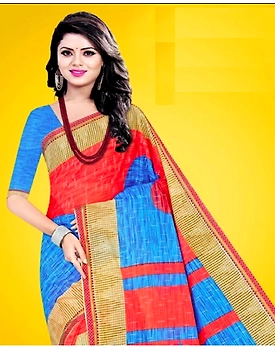 Sweet Look Print 100% Cotton Saree