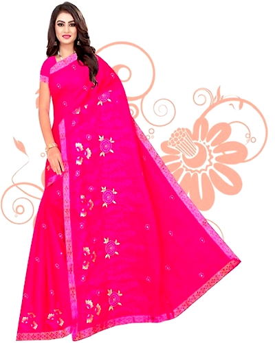 Rasbhari Print Cotton Saree-WS000005
