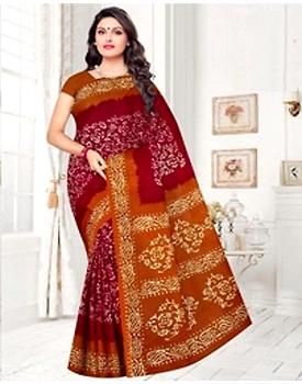 Konark Batik Fancy Print Cotton Saree
