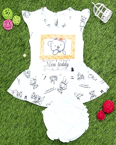 Baby Girls Half Sleeves Frock-1