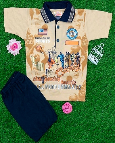 Kids Printed T-Shirt Pant for Boys-KB00004