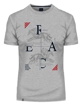 Graphic Print Men Round Neck Half T-Shirt