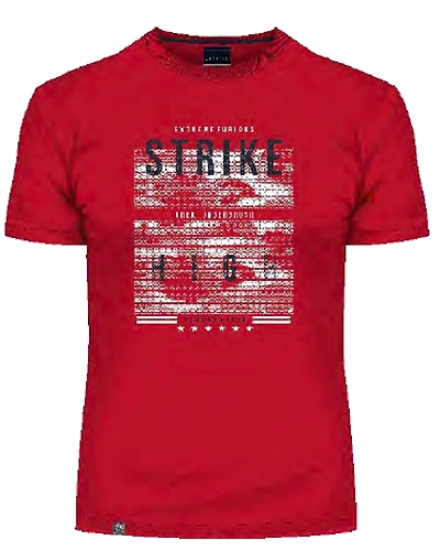 STRIKE Graphic Men Round Neck Half T-Shirt-MTS000012