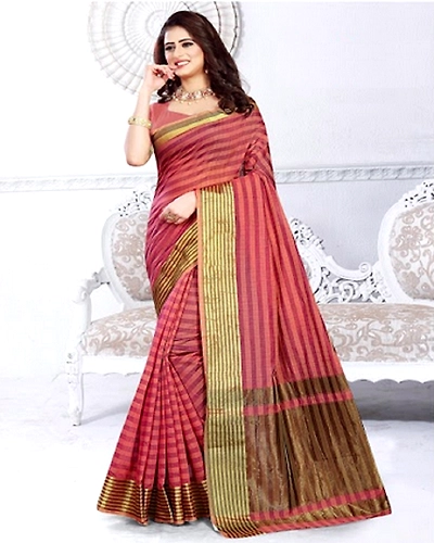 Jari Queen Cotton Print Saree-WS0000014