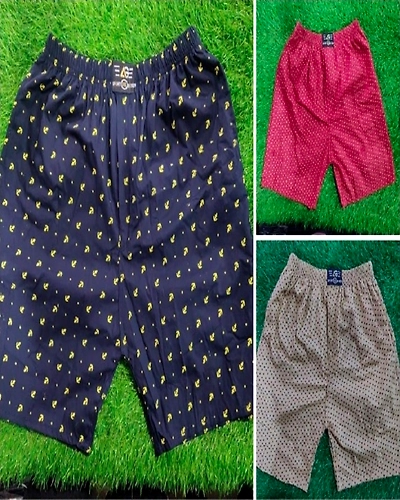 Cotton boxer with front zeep Half Pant-MH00005