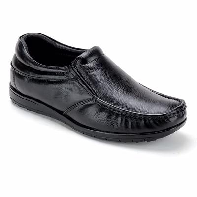 black leather moccasion formal shoes24