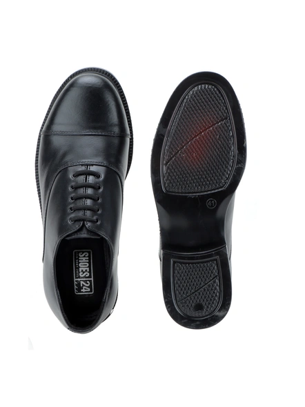 Black Leather Oxford Formal SHOES24-10-Black-5