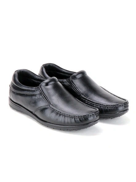 Black Leather Moccasion Formal SHOES24-Black-10-6