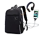 Rynok Anti Theft Canvas Black Travel 15.6-inch Laptop Backpack with Headphone &amp; USB Through Port-RYLB-sm