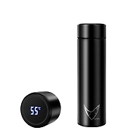 Rynok Hydra Q+ Smart LED Active Temperature Display Indicator Insulated Stainless Steel Flask Bottle (Black, 500ml)