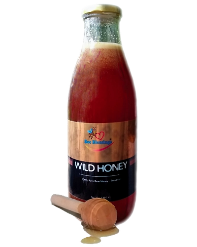 1000ml (1350kg) 100% Pure Raw Wild honey (Unheated, Unpasteurized, Unfiltered)-1kg