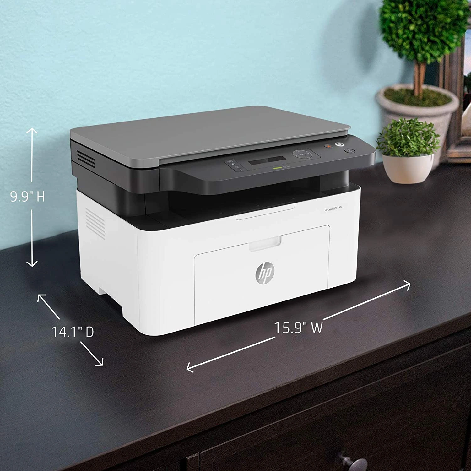 Hp Printer Lj Aio 136A White &amp; Black P3297-2