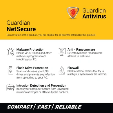 Guardian Anti-Virus Netsecure Yellow P764-2