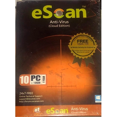 Escan Anti Virus 10pc 1year Cloud Edition Brown P4065-P4065