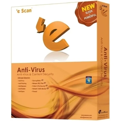 Escan Anti Virus 3pc 3year White & Brown P4063