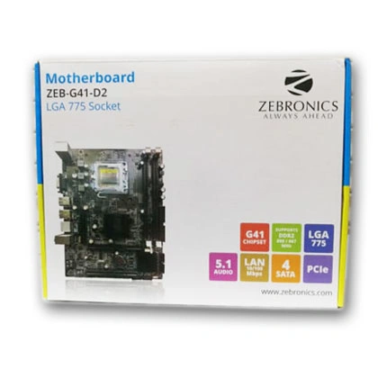 Zebronics Mother Board Ddr2 G41D2 Black P5117-1