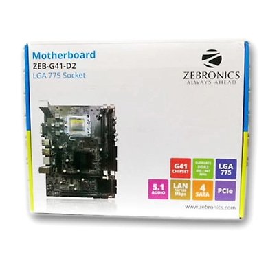Zebronics Mother Board Ddr2 G41D2 Black P5117-1