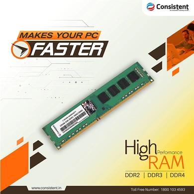 Consistent Ram 2GB DDR3 1600(12800) Desktop Green P5086-1
